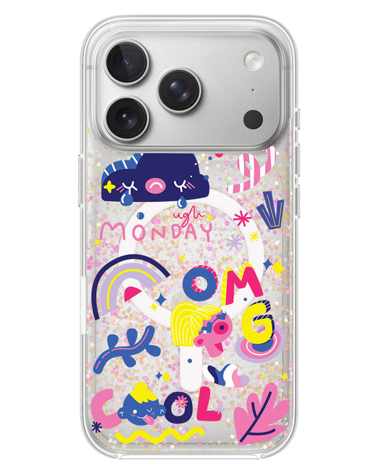 iPhone Glitter Case - Monday, My Day