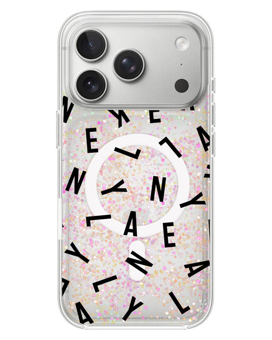 iPhone Glitter Case - Monogram 1.0 Noir