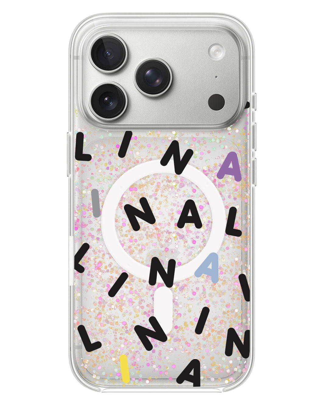 iPhone Glitter Case - Monogram 2.0 Hitam