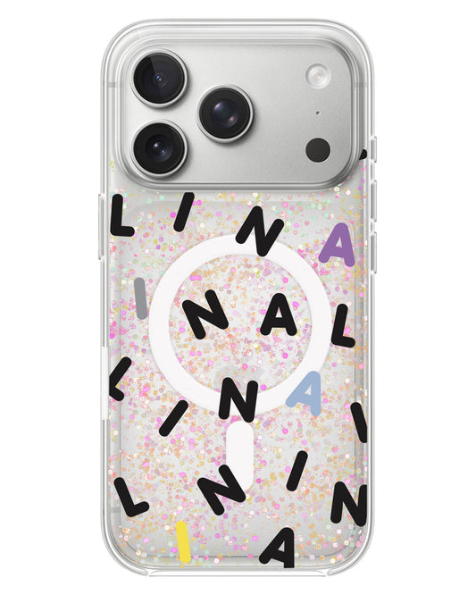 iPhone Glitter Case - Monogram 2.0 Hitam
