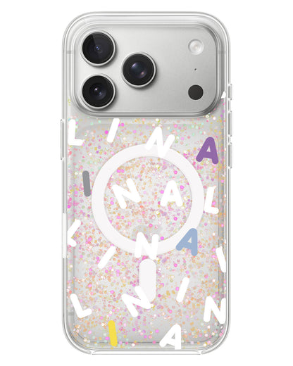 iPhone Glitter Case - Monogram 2.0 Putih