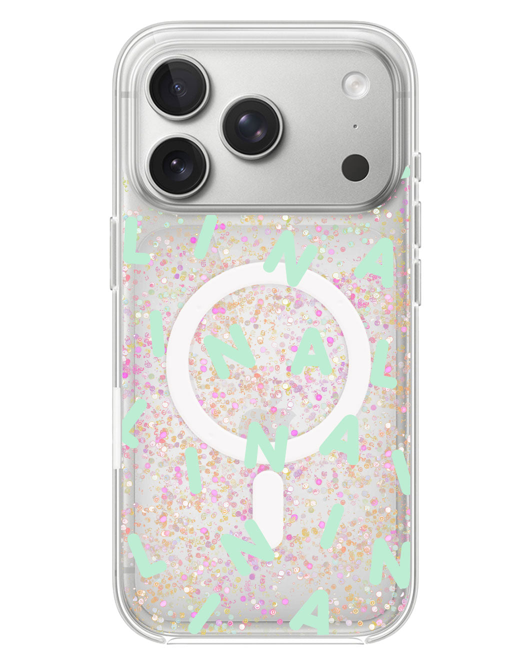 iPhone Glitter Case - Monogram 2.0 Tosca