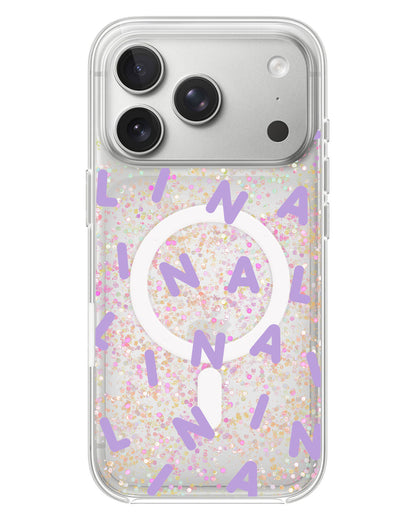 iPhone Glitter Case - Monogram 2.0 Ungu