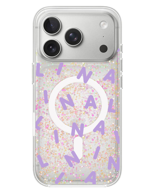 iPhone Glitter Case - Monogram 2.0 Ungu