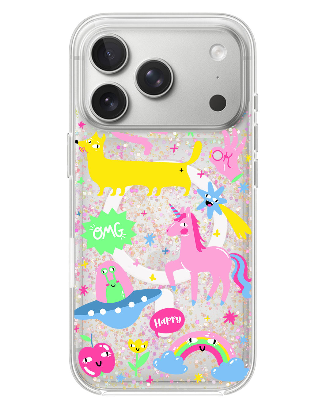 iPhone Glitter Case - Monster Say Good Mood