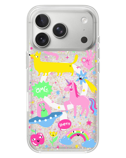 iPhone Glitter Case - Monster Say Good Mood