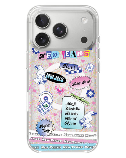 iPhone Glitter Case - New Jeans Sticker