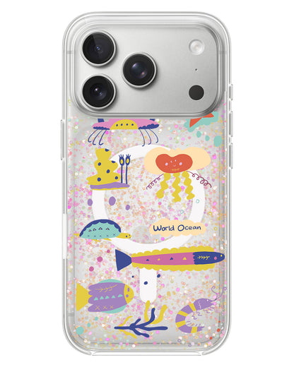 iPhone Glitter Case - Ocean World