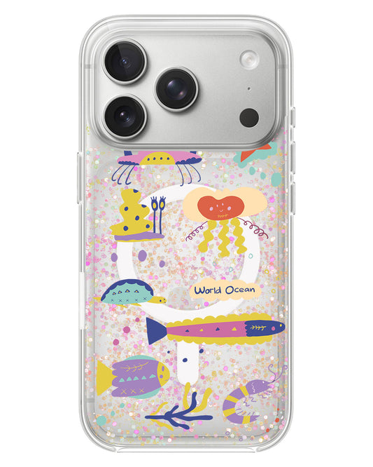 iPhone Glitter Case - Ocean World