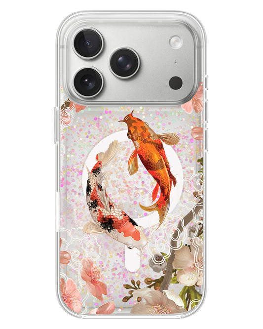iPhone Glitter Case - Oil Painting Koi