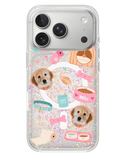 iPhone Glitter Case - Pet Grid Puppy Life