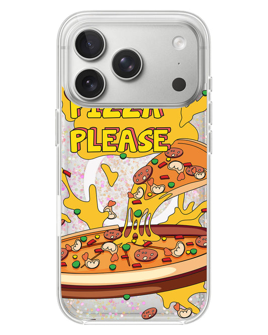 iPhone Glitter Case - Pizza