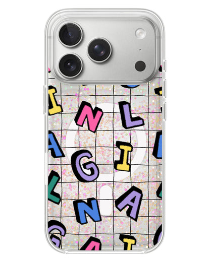 iPhone Glitter Case - Playful Monogram 2.0