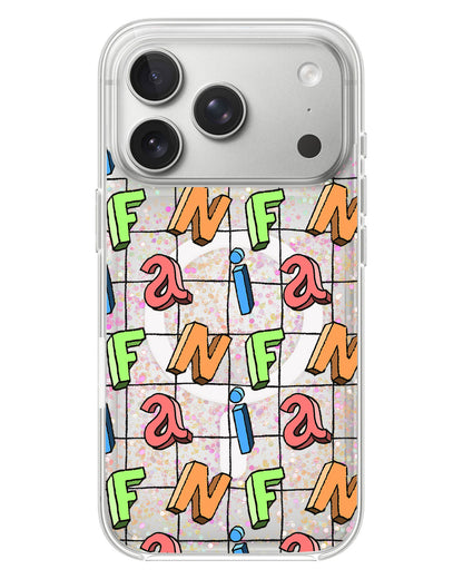 iPhone Glitter Case - Playful Monogram