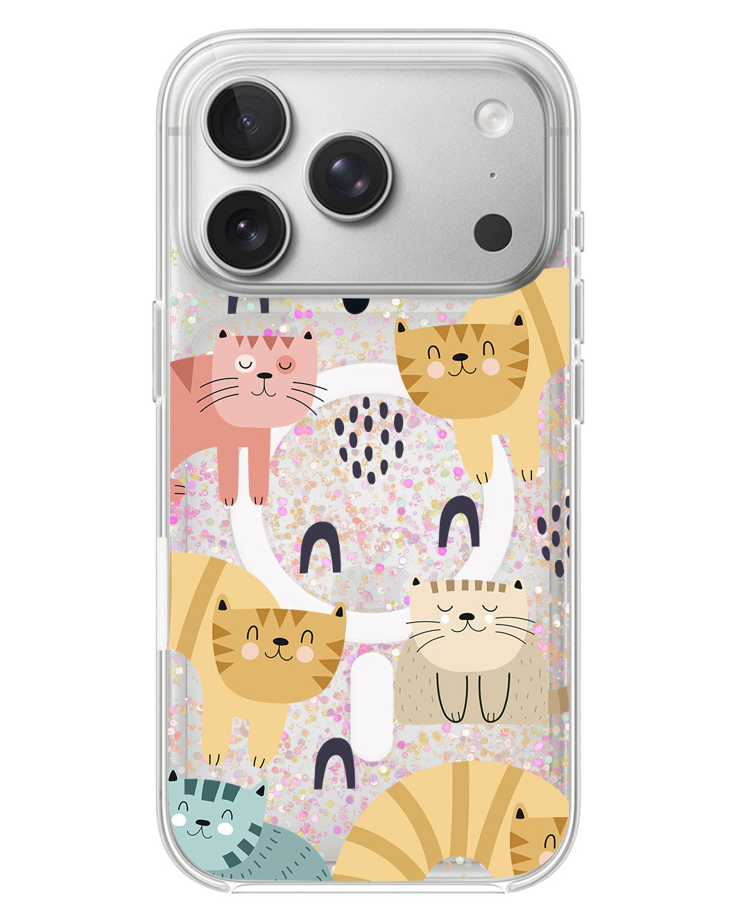 iPhone Glitter Case - Rainbow Meow