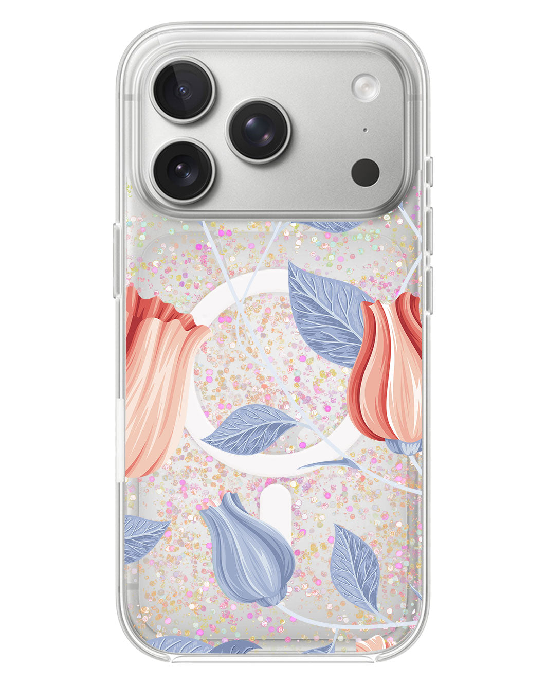 iPhone Glitter Case - Red Tulip