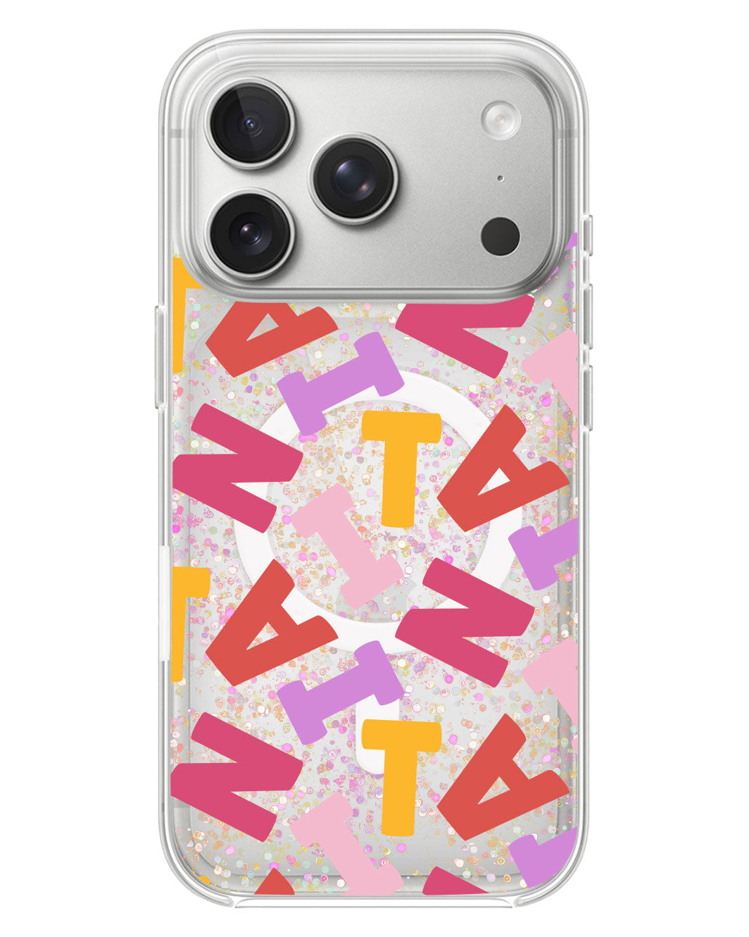 iPhone Glitter Case - Scattered Monogram 1.0
