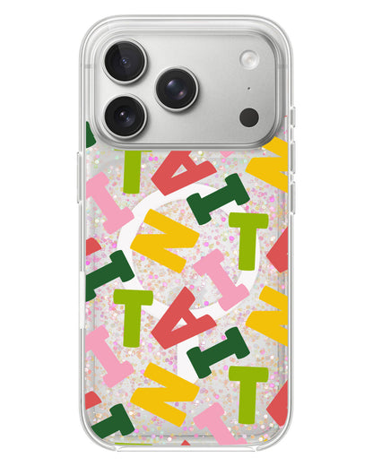 iPhone Glitter Case - Scattered Monogram 3.0