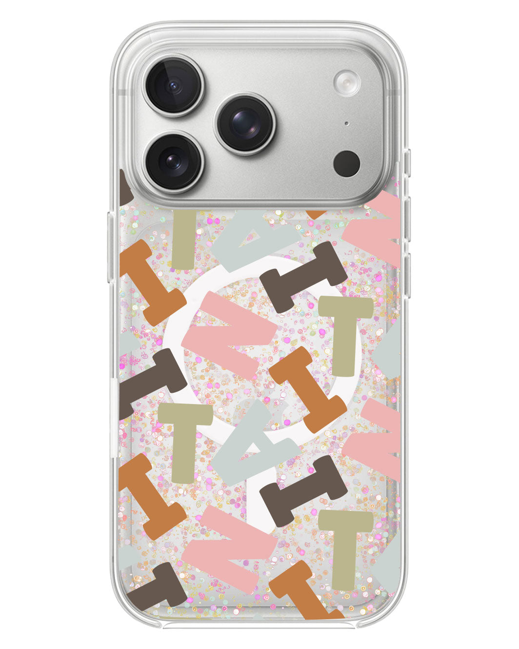 iPhone Glitter Case - Scattered Monogram 4.0