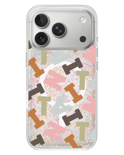 iPhone Glitter Case - Scattered Monogram 4.0