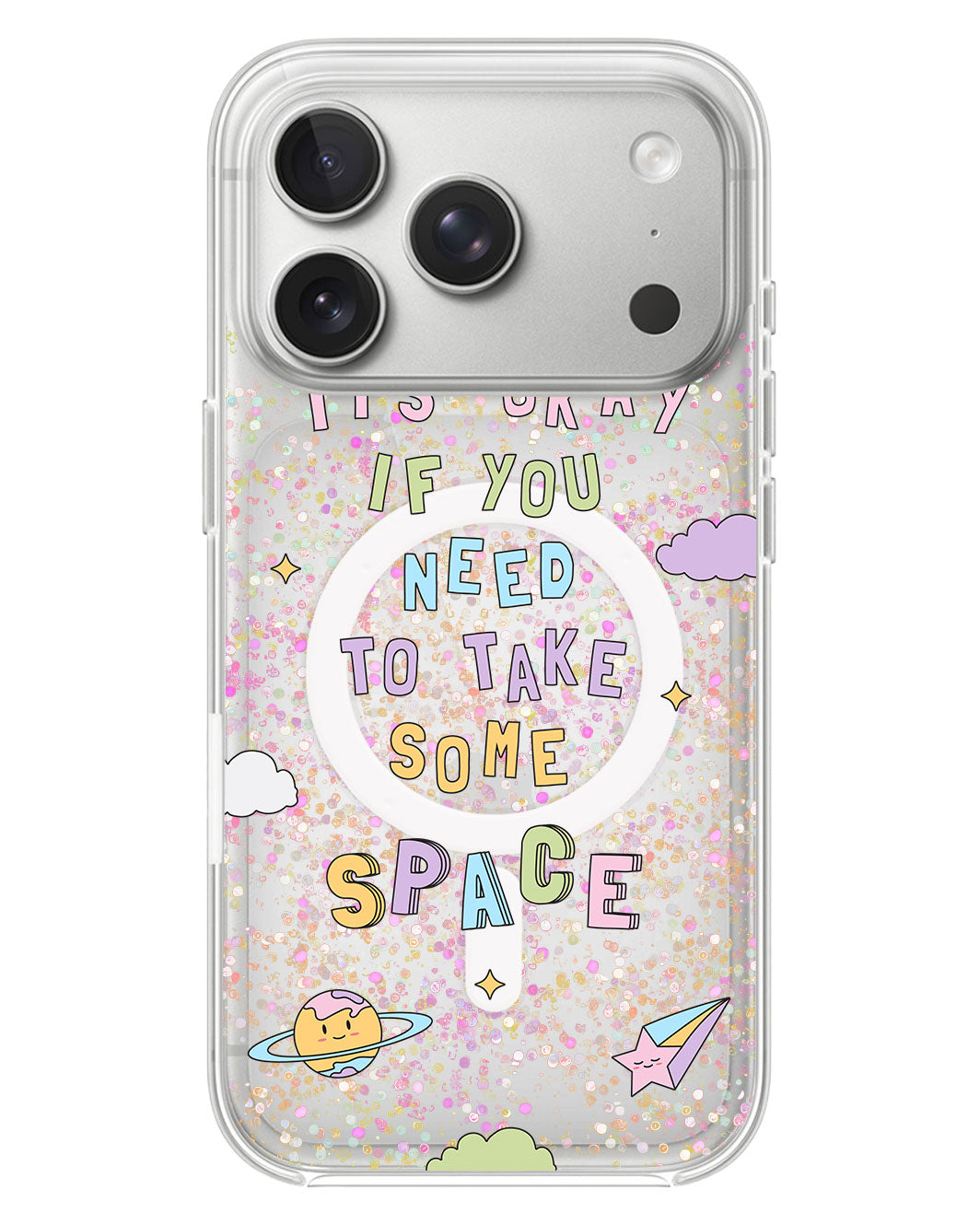 iPhone Glitter Case - Space