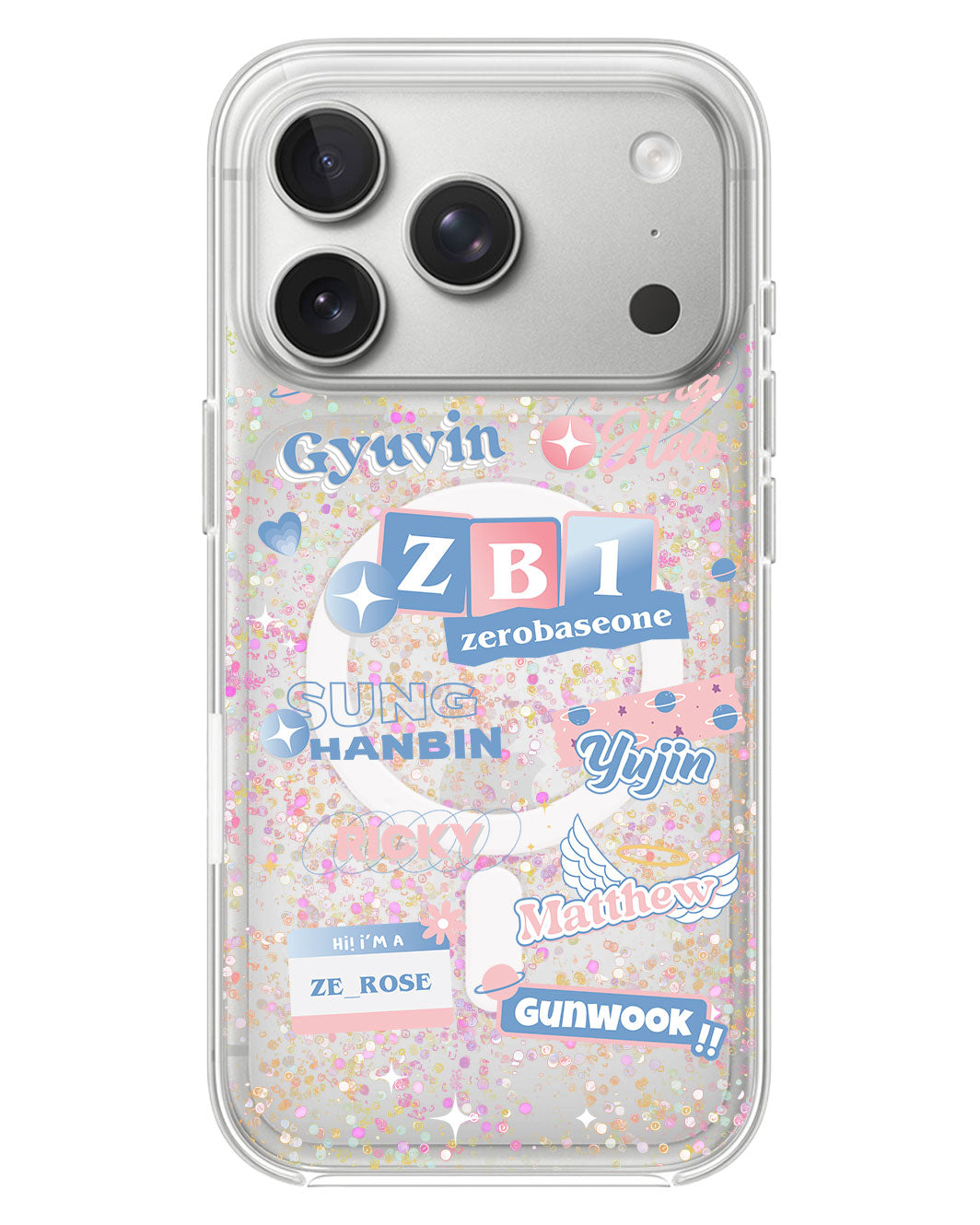 iPhone Glitter Case - Zerobaseone Members