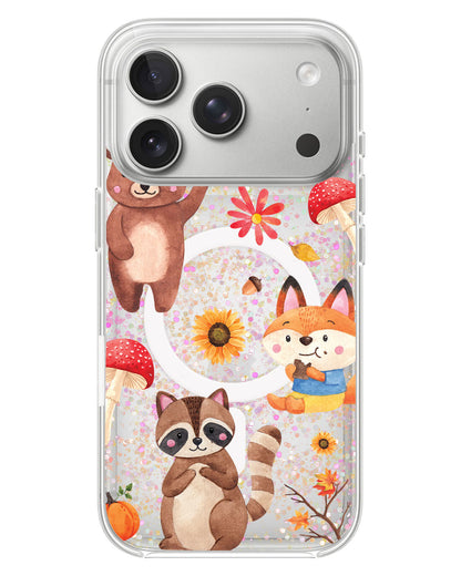 iPhone Glitter Case - Autumn Animals