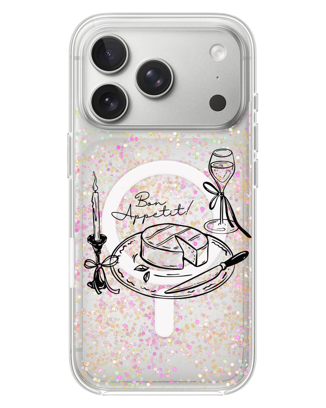 iPhone Glitter Case - Bon Appetit
