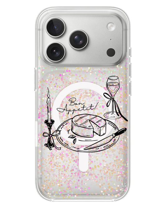 iPhone Glitter Case - Bon Appetit