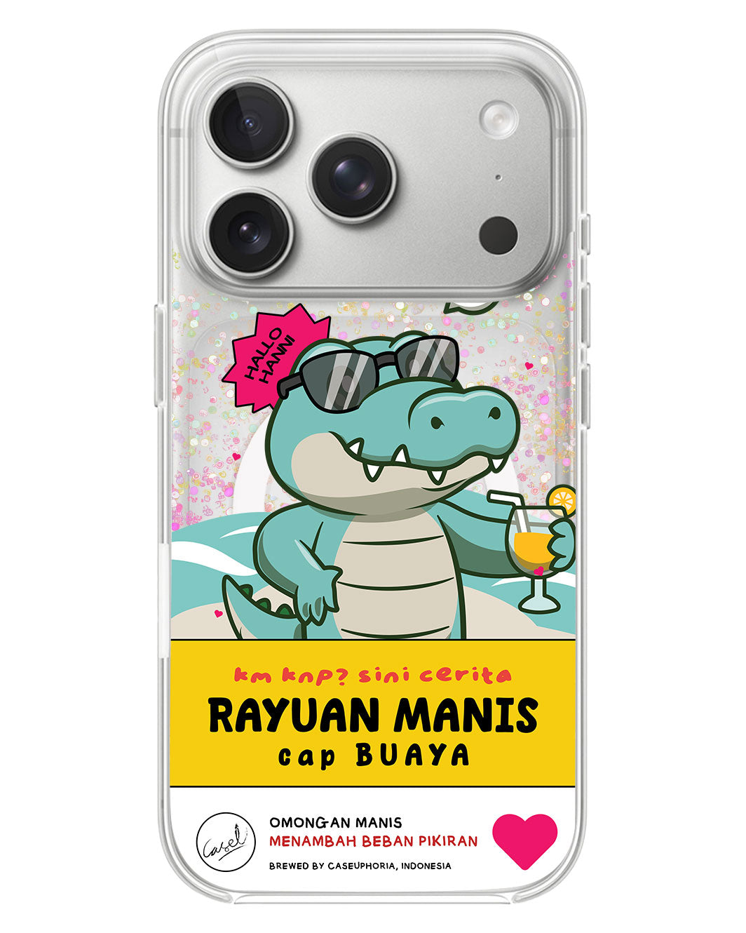 iPhone Glitter Case - Cap Buaya