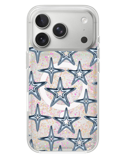 iPhone Glitter Case - Chrome Star