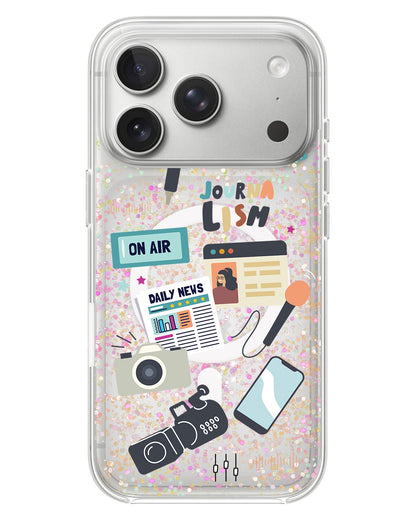 iPhone Glitter Case - Journalism