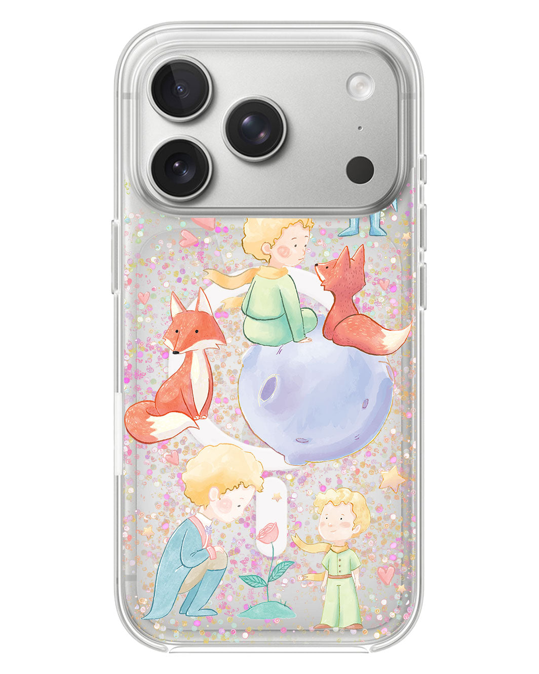 iPhone Glitter Case - Little Prince & Fox