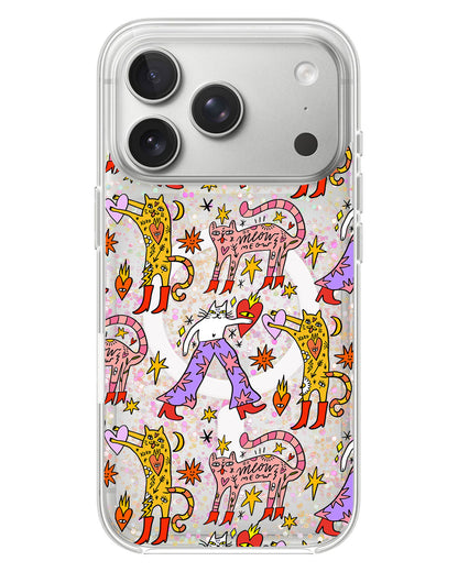 iPhone Glitter Case - Meow