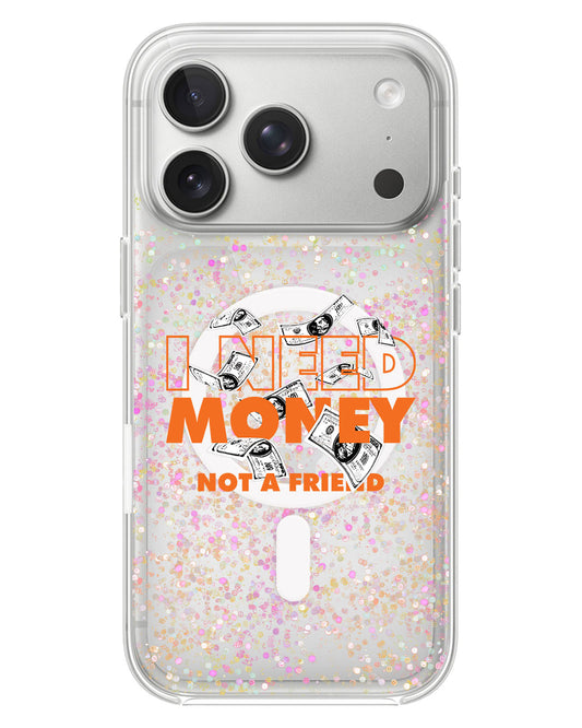 iPhone Glitter Case - Money Better Than Friend