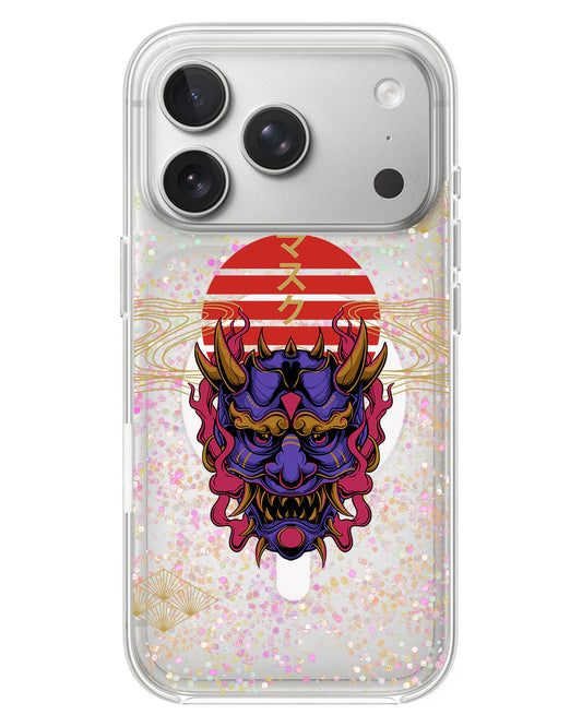 iPhone Glitter Case - Oni Mask