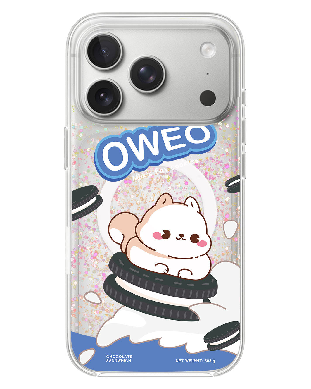 iPhone Glitter Case - Oweo Dog