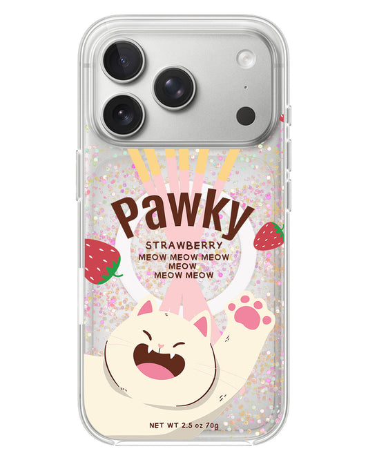 iPhone Glitter Case - Pawky Cat