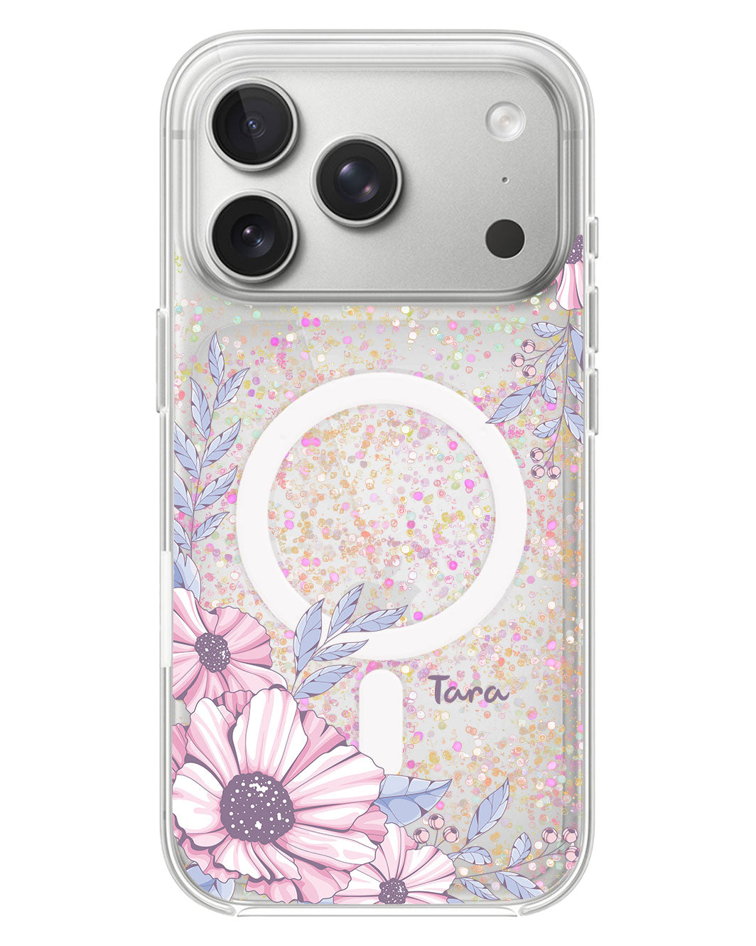 iPhone Glitter Case - Pink Blossom