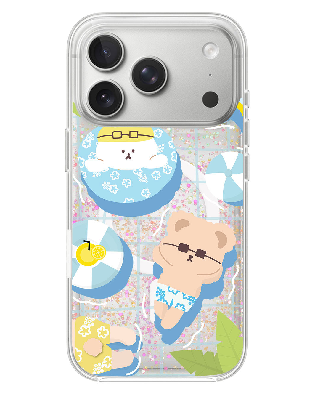 iPhone Glitter Case - Pool Party Blue