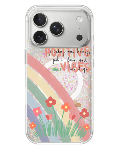 iPhone Glitter Case - Positive Vibes