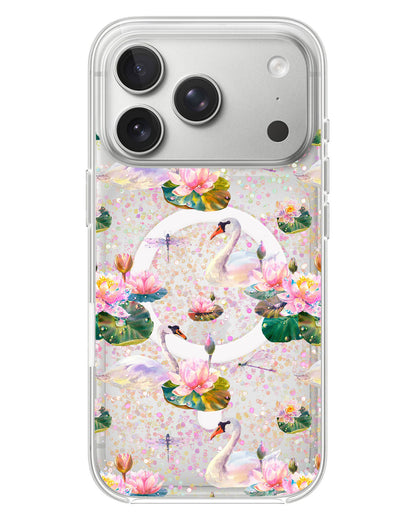 iPhone Glitter Case - Swan