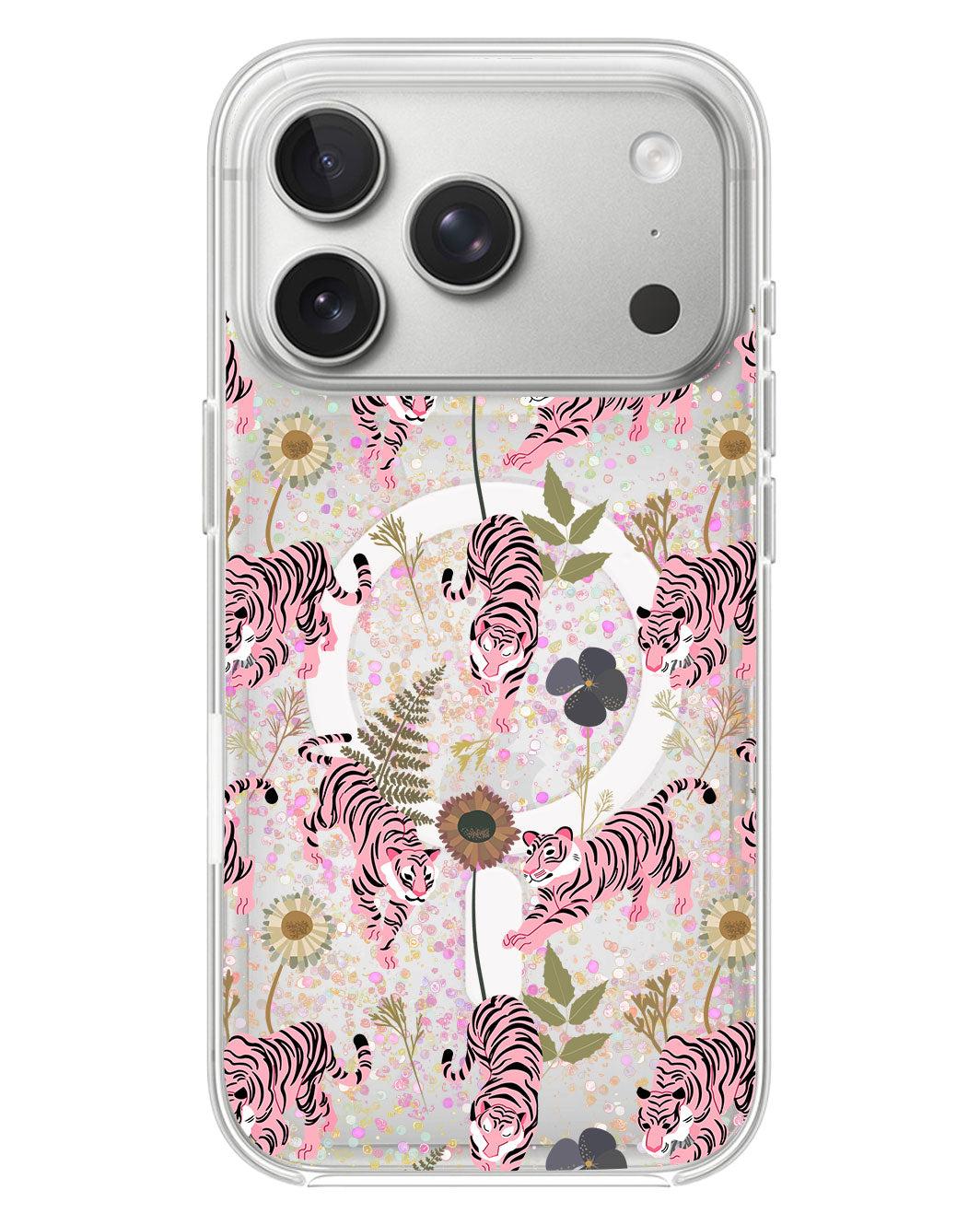 iPhone Glitter Case - Tigre Rosa