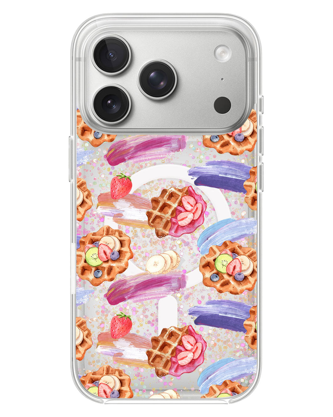 iPhone Glitter Case - Waffles