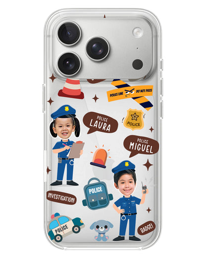 iPhone Rearguard Hybrid - Face Grid Dream Police