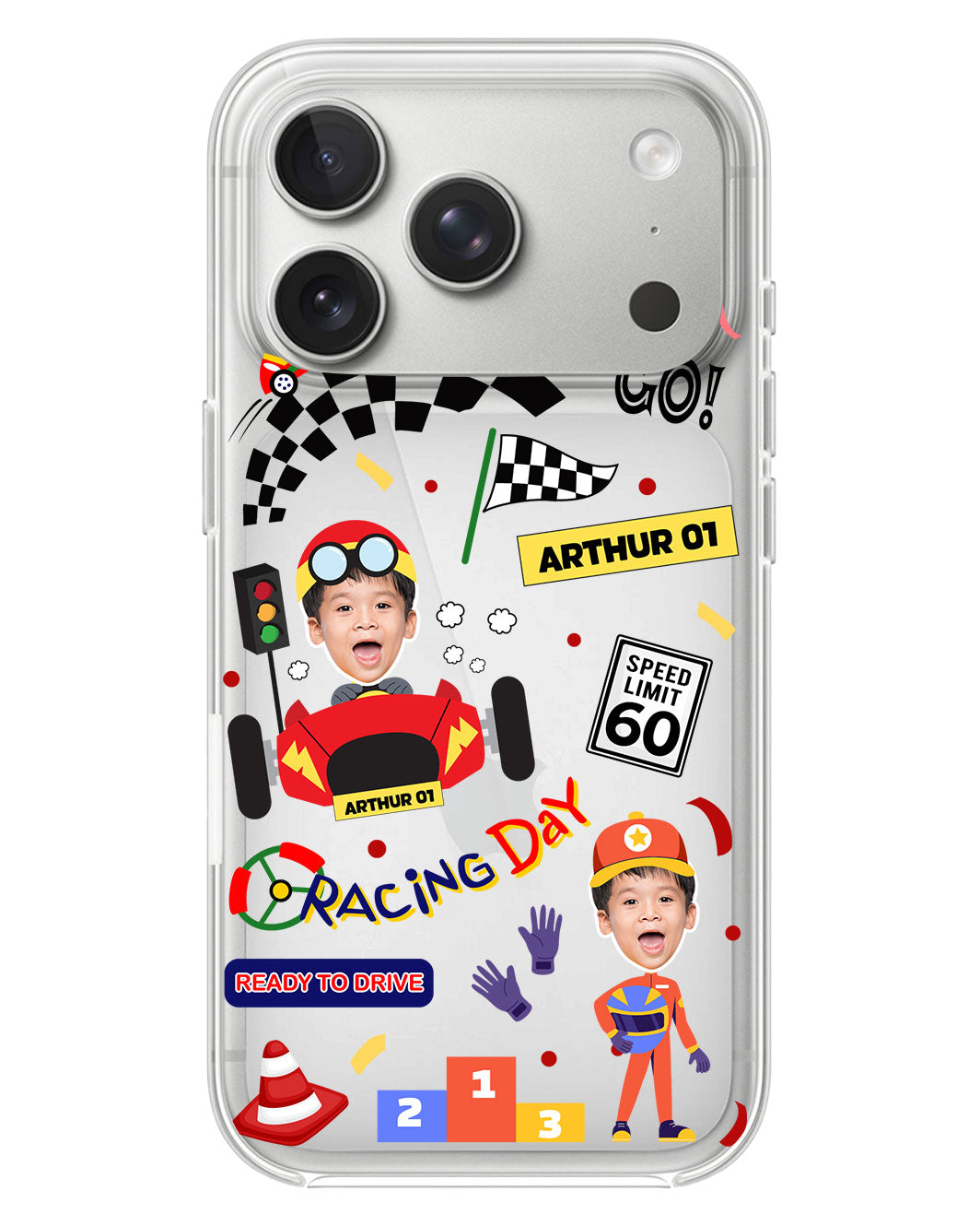 iPhone Rearguard Hybrid - Face Grid Dream Racer