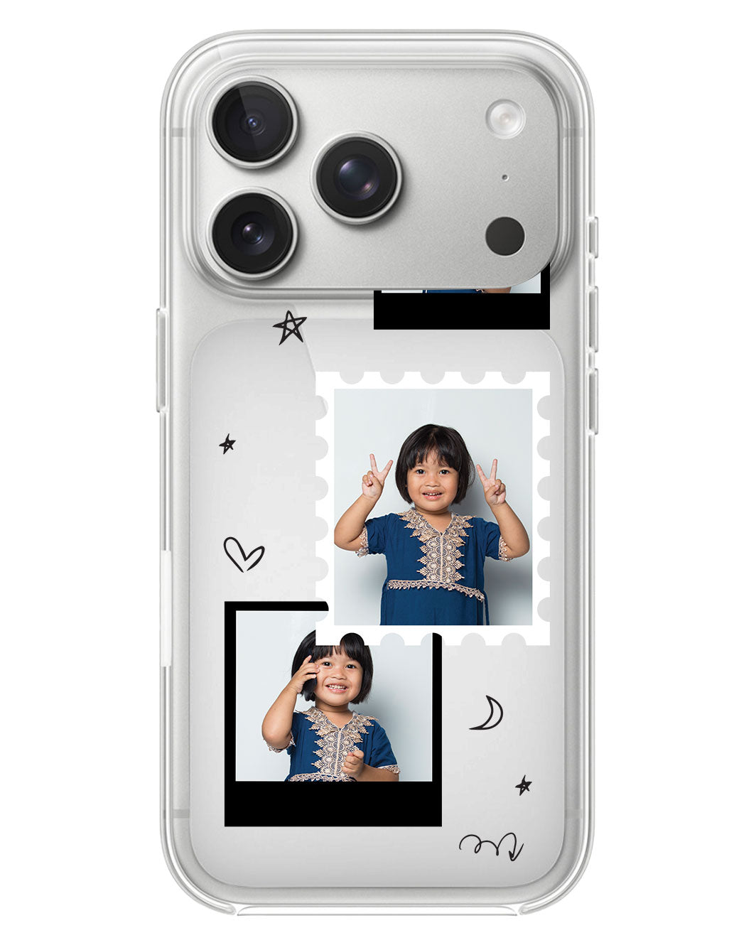 iPhone Rearguard Hybrid - Face Grid Black Polaroid