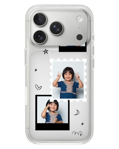 iPhone Rearguard Hybrid - Face Grid Black Polaroid
