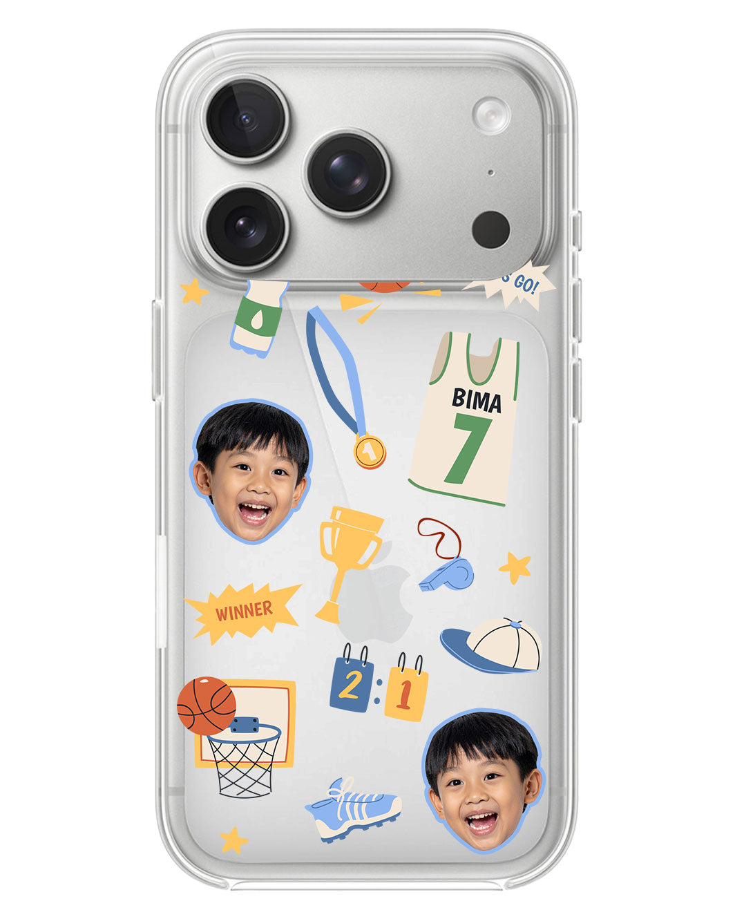 iPhone Rearguard Hybrid - Face Grid Basketball