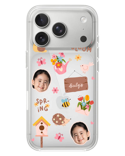 iPhone Rearguard Hybrid - Face Grid Spring bloom